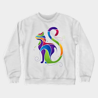 Abstract Cat Crewneck Sweatshirt